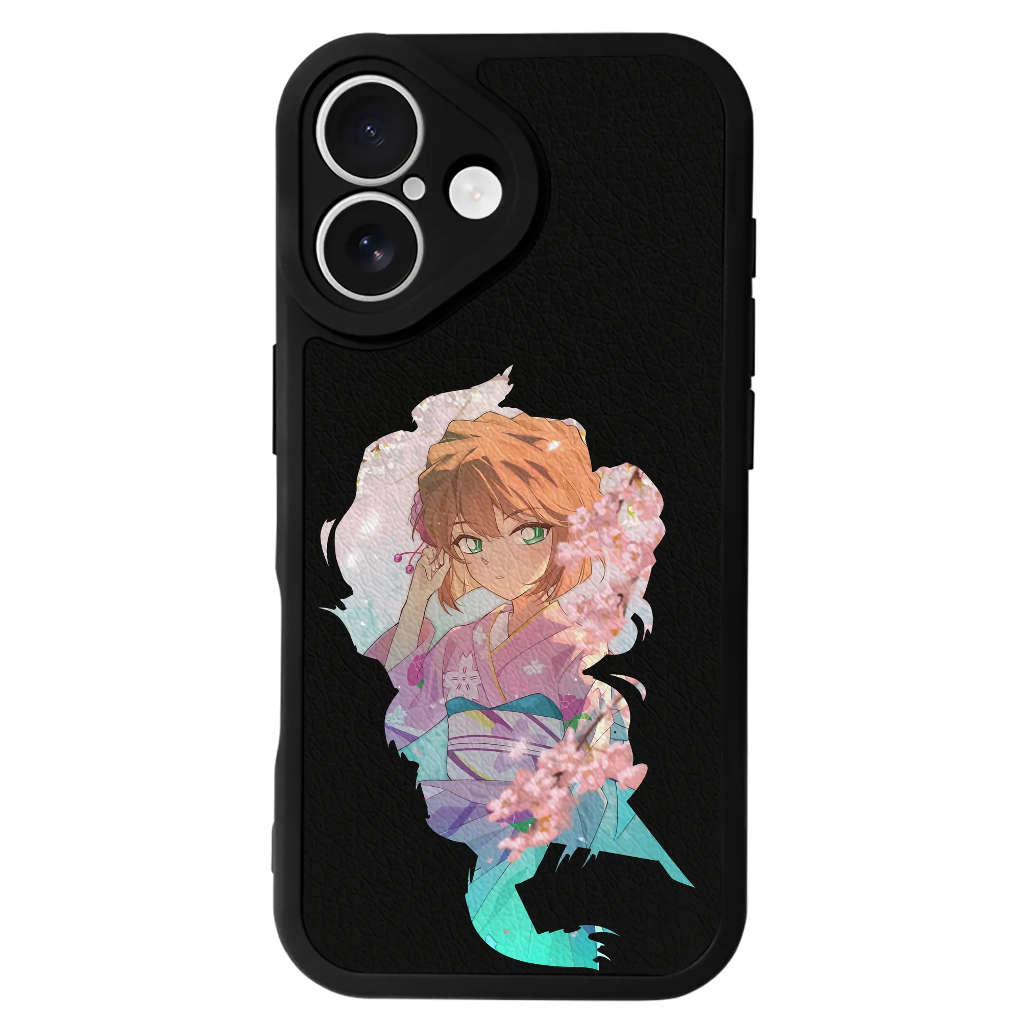 名探偵コナン グッズ 灰原 哀 - IPhone 16シリーズ対応 ・ シリコンスマホケース ・ レザー調 ・ 高精度フィット ・ 耐衝撃 ・ ワイヤレス充電対応 ・ 精密カット